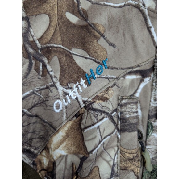 Cabela's Outfit Her Dry Plus Camo Hunting Hooded Coat & Jacket Layer Size SMALL - Picture 11 of 16